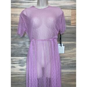 RED Valentino Pink Sheer Mini Dress Peau D’ange Sz FR 44 US 12